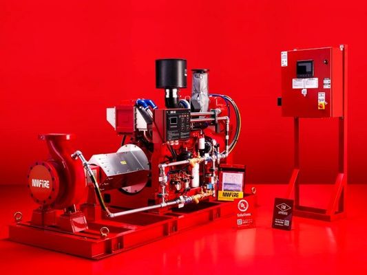 38KW UL তালিকাভুক্ত ডিজেল ইঞ্জিন চালিত অগ্নি জল পাম্প শেষ শোষণ পাম্প