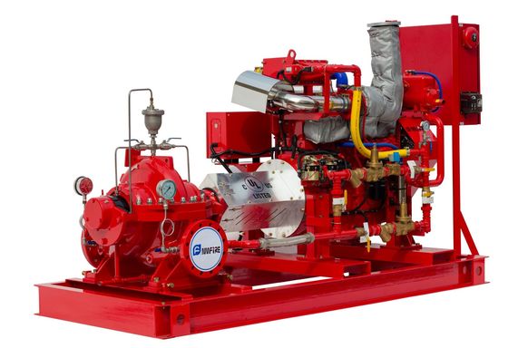 5000GPM 174PSI ডিজেল ইঞ্জিন উল এফএম স্প্লিট কেস ফায়ার পাম্প টর্নেটেক কন্ট্রোলারের সাথে ডিজেল ইঞ্জিন চালিত ফায়ার পাম্প